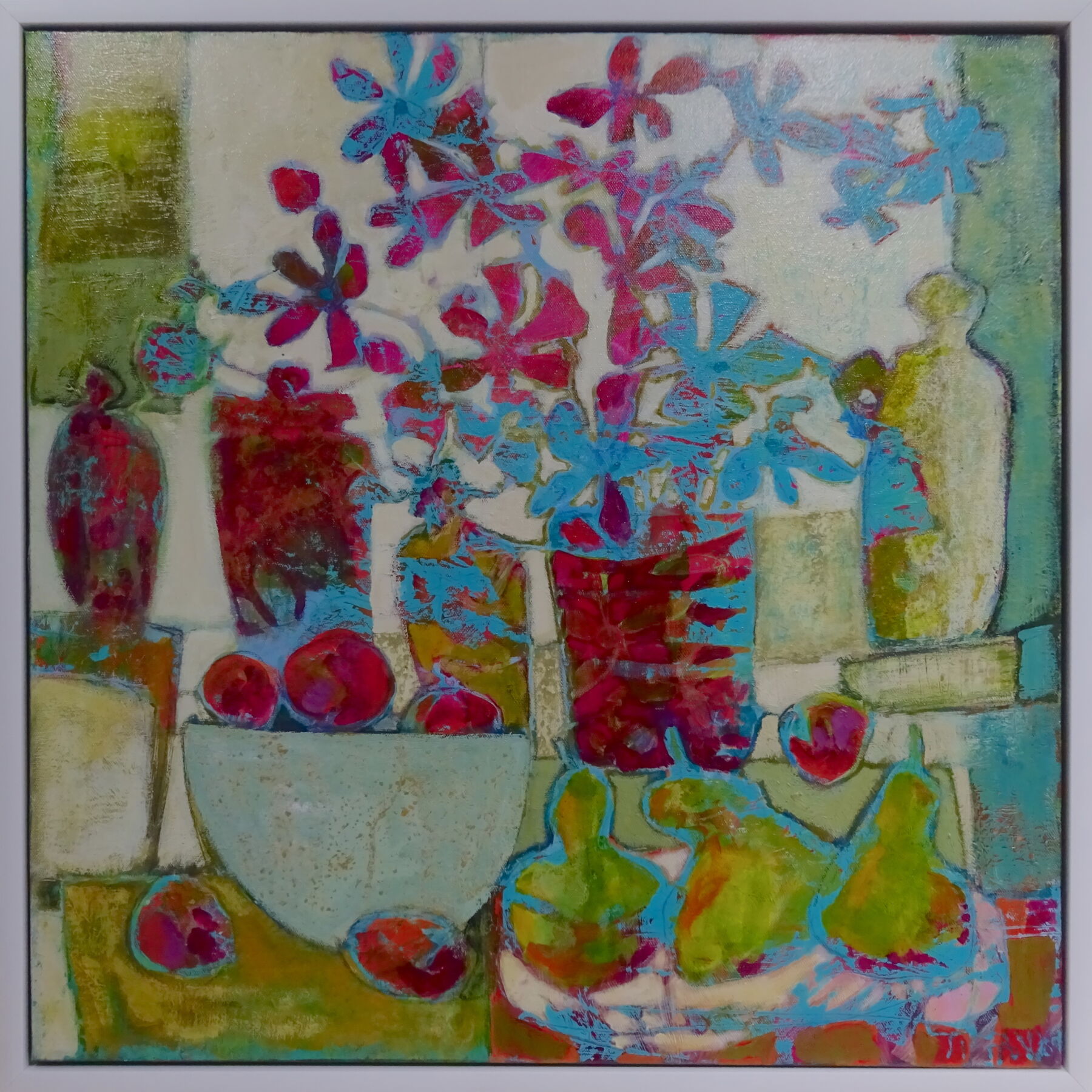 STILL LIFE WITH REDS by Tiffany Logan (Mixed Media)