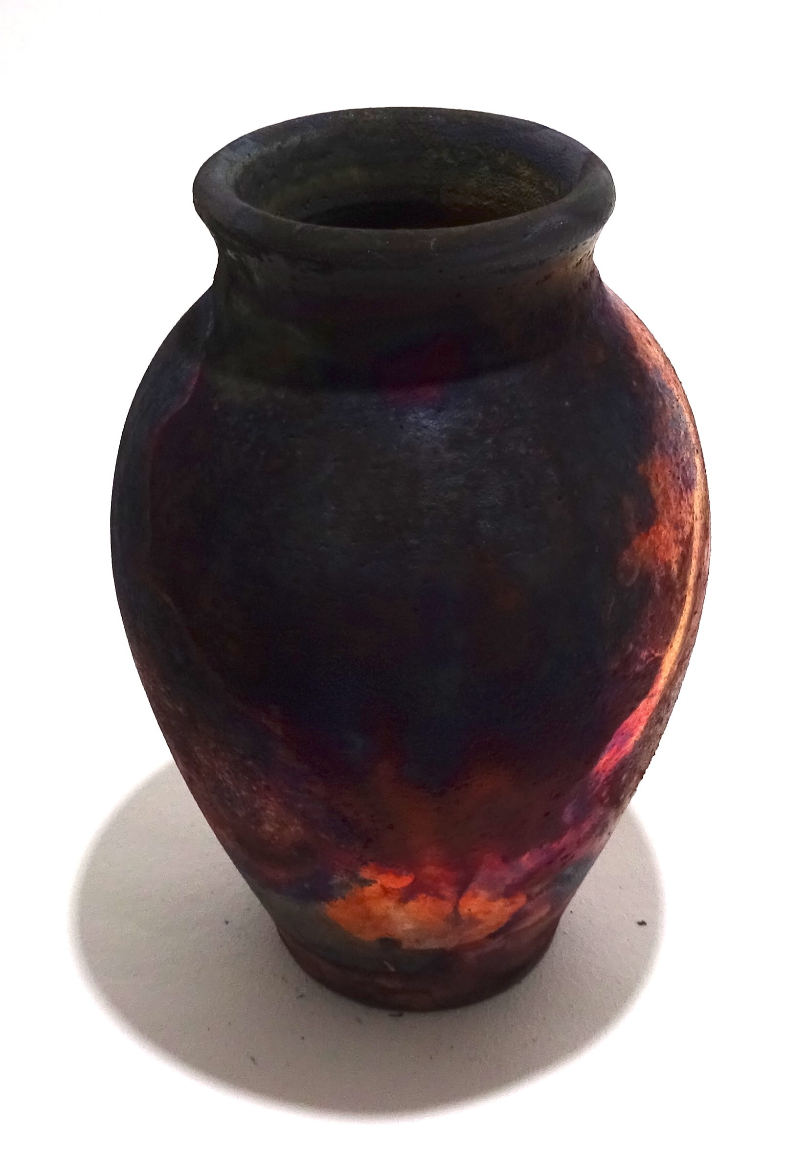  Medium  Copper Fumed Raku Pot  by Pat Armstrong Ceramics 